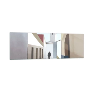Glastavla - Bild på glas - Solig promenad - 160x50 cm