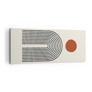 Canvastavla - Bild på duk - Formernas och färgernas magnetism - 100x40 cm