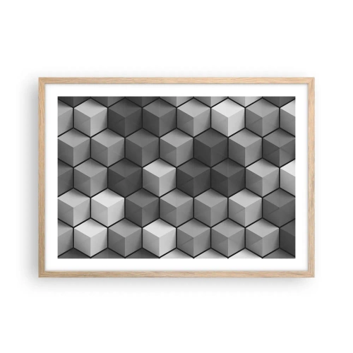 Affisch i ram av ljusek - Kubistiskt pussel - 70x50 cm