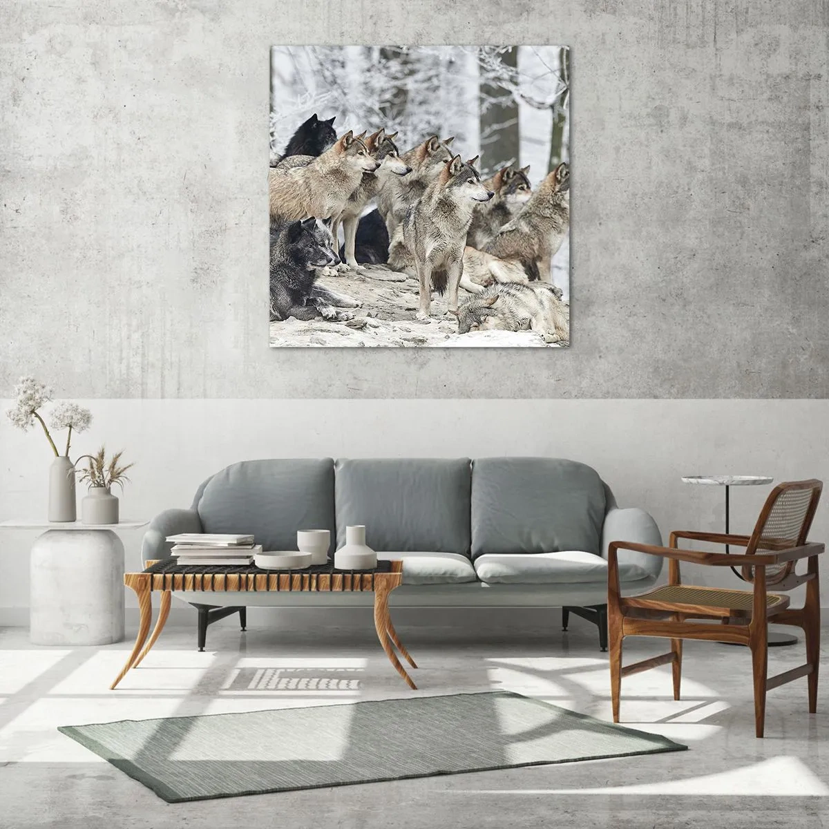 Glastavla - Bild på glas - Familj och vänner - 50x50 cm