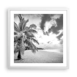 Affisch i vit ram - När du längtar efter ensamheten... - 50x50 cm