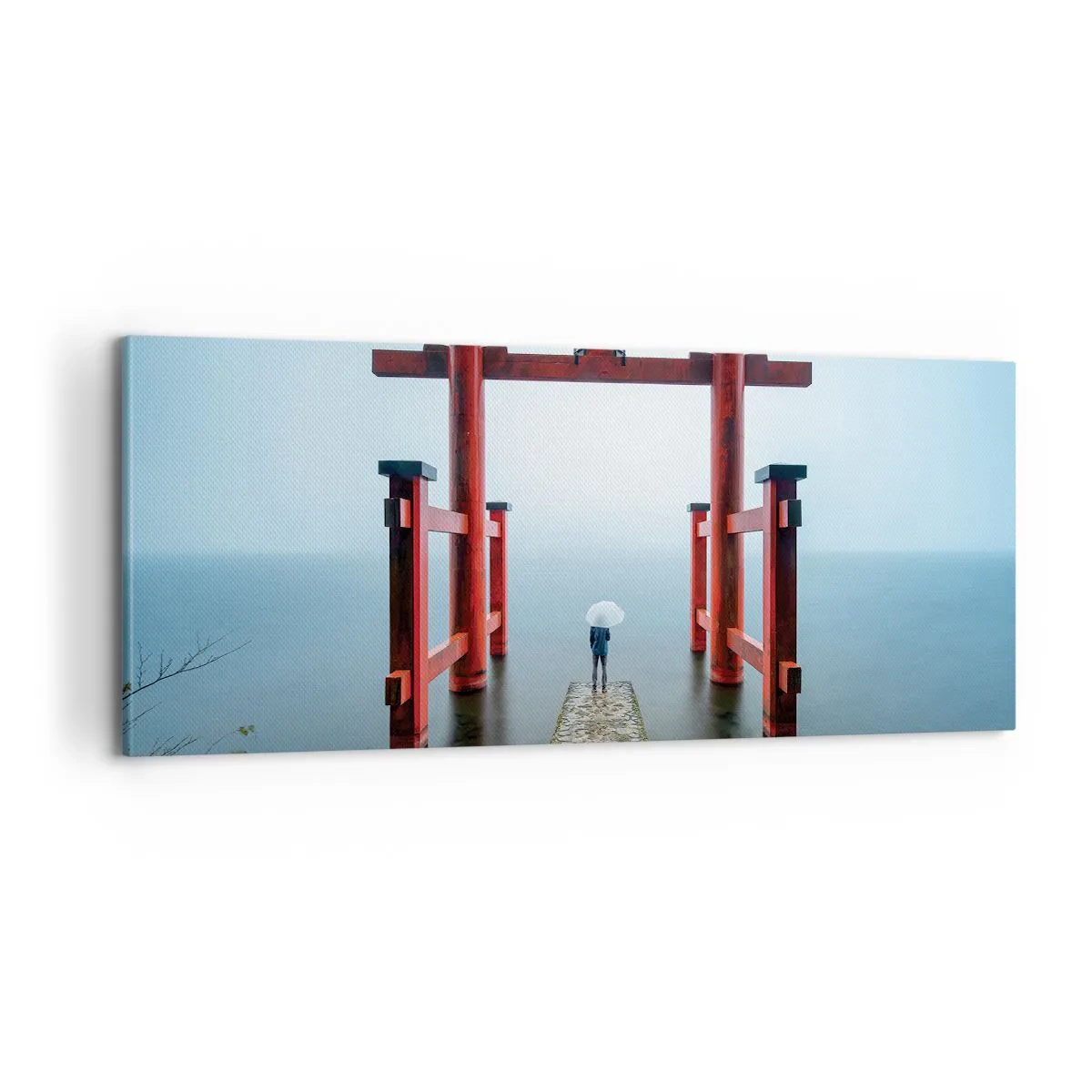 Canvastavla - Bild på duk - Japansk begrundan - 100x40 cm