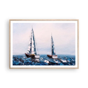 Affisch i ram av ljusek - Vindens broderskap - 100x70 cm
