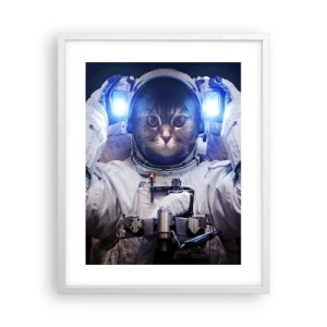 Affisch i vit ram - Houston, ni har problem - 40x50 cm