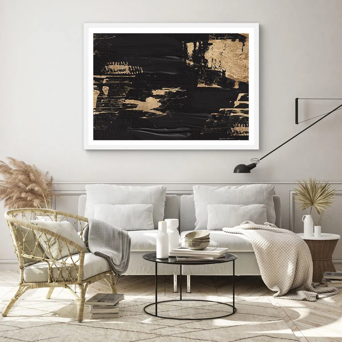 Affisch i vit ram - Ett spår av beröring - 70x50 cm