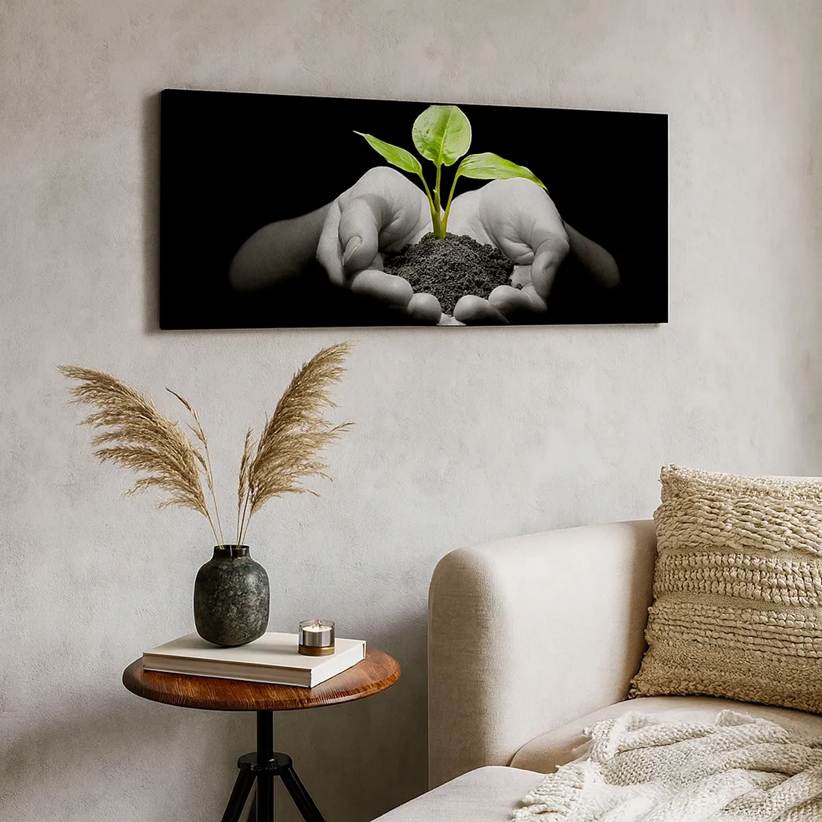 Canvastavla - Bild på duk - Jag älskar naturen och skyddar den - 30x30 cm