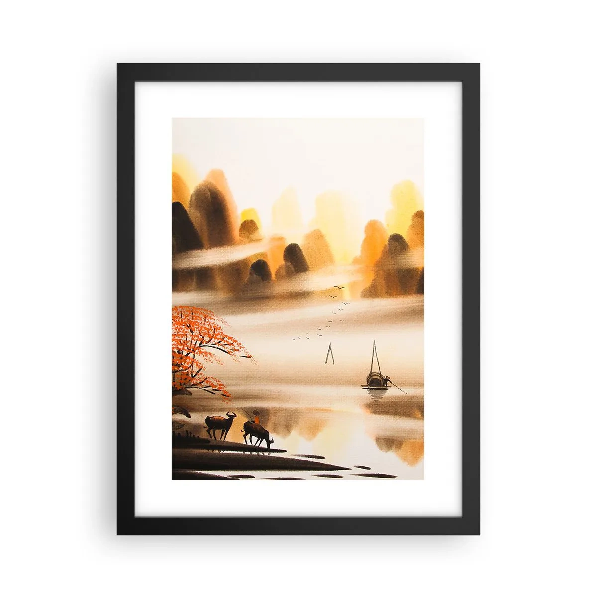 Affisch i svart ram - Längre bort än Fjärran Östern - 30x40 cm