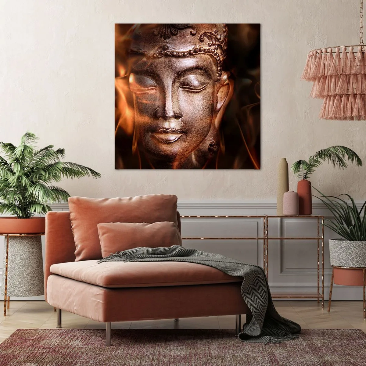 Canvastavla - Bild på duk - Det finns bara här och nu - 60x60 cm