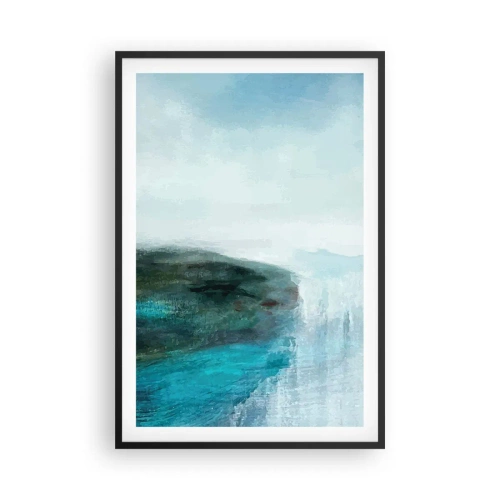 Affisch i svart ram - Marin abstraktion - 61x91 cm