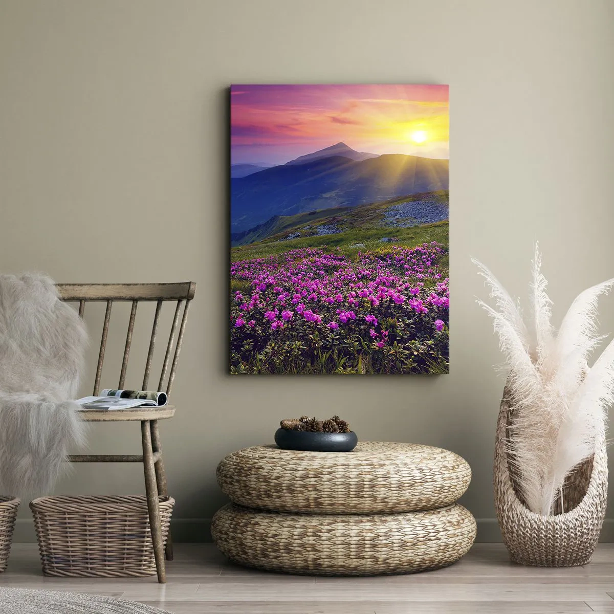 Canvastavla - Bild på duk - … Bergtallen doftar och örterna luktar runt omkring - 50x70 cm