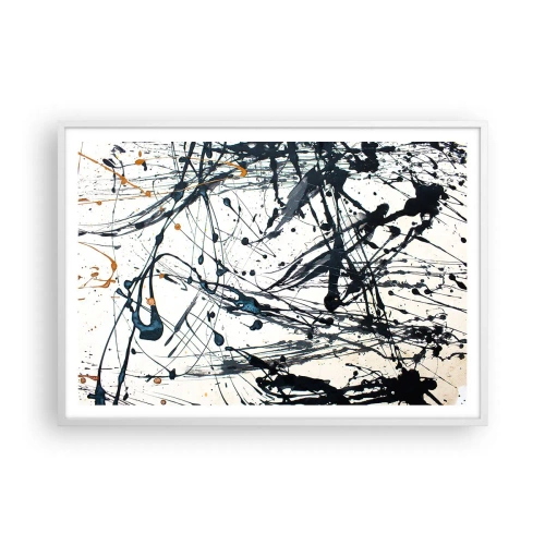 Affisch i vit ram - Med eller utan någon mening? - 100x70 cm