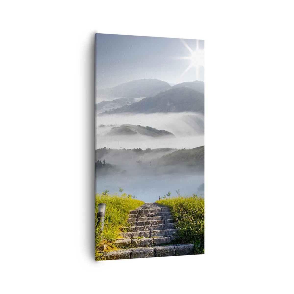 Canvastavla - Bild på duk - Upp mot molnen - 65x120 cm