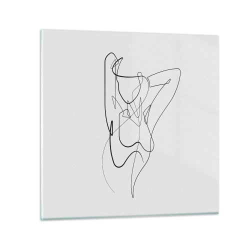 Glastavla - Bild på glas - Hurdan du är... - 70x70 cm