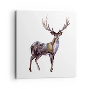 Canvastavla - Bild på duk - Norra urskogens kung - 70x70 cm