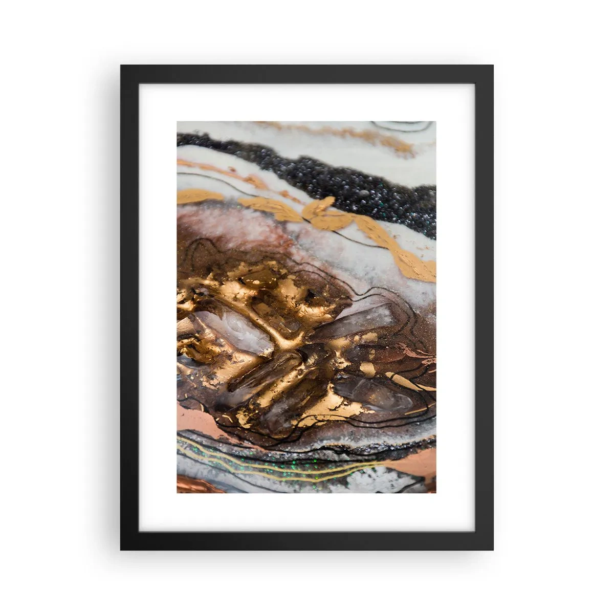 Affisch i svart ram - Jordens element - 30x40 cm