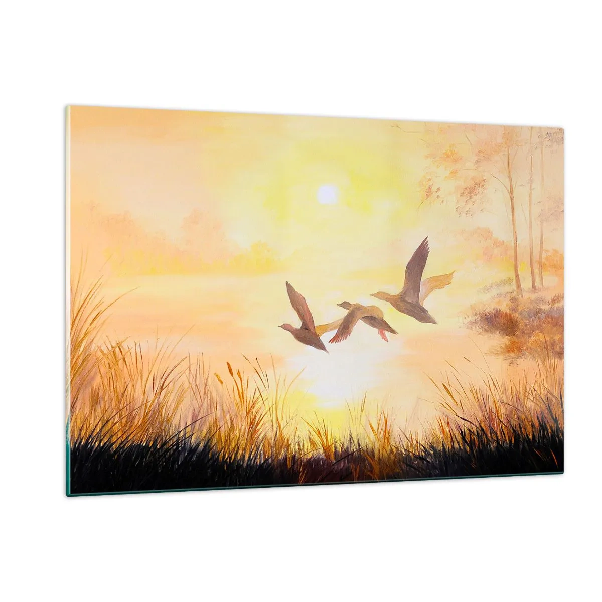Glastavla - Bild på glas - Början av en lång resa - 120x80 cm