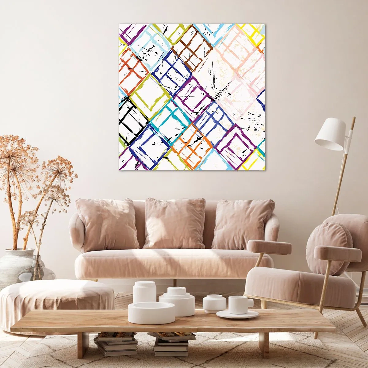 Canvastavla - Bild på duk - Celler för uthyrning - 60x60 cm