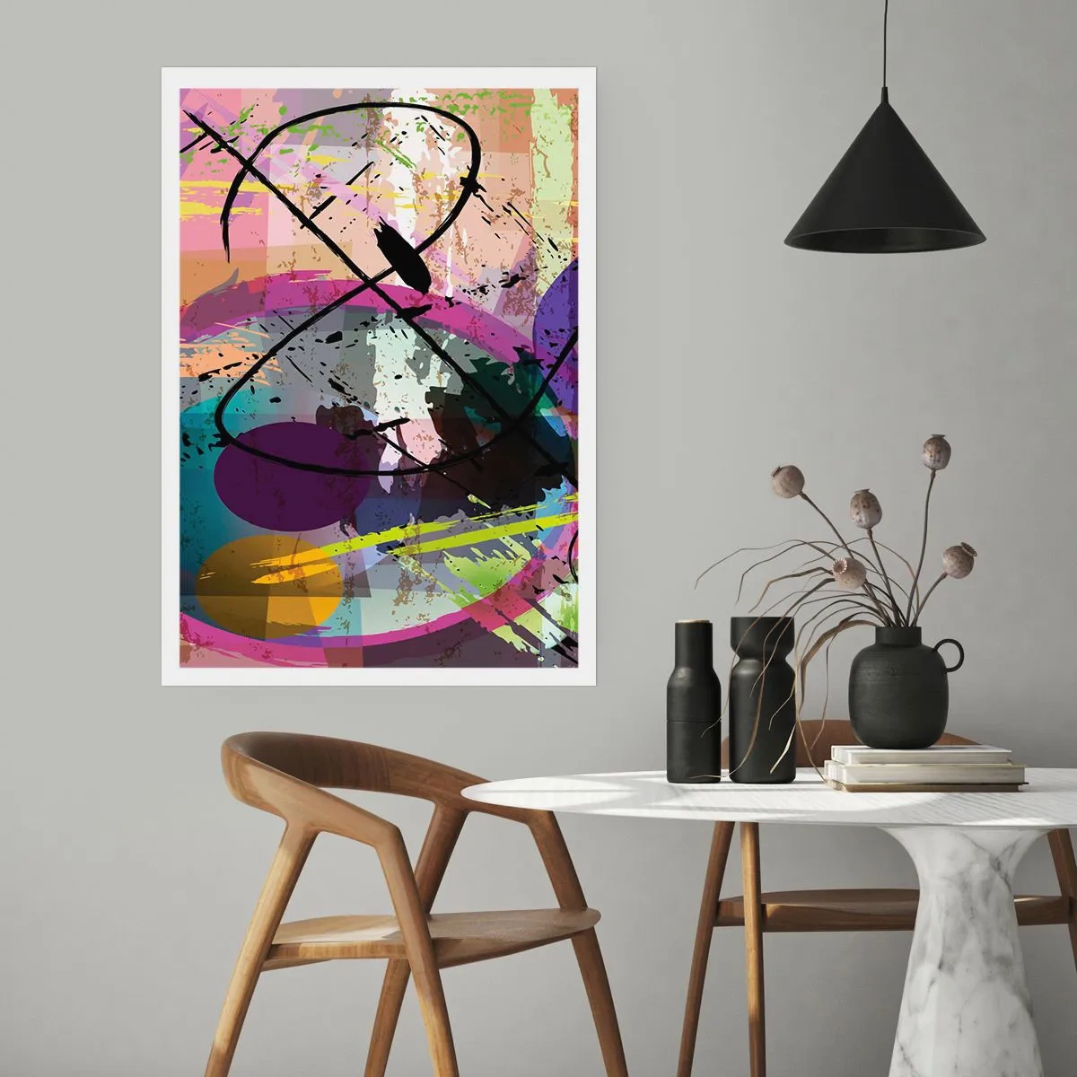 Affisch - Rakt fram eller runt - 40x50 cm