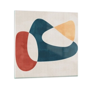 Glastavla - Bild på glas - Influenser och metamorfoser - 70x70 cm