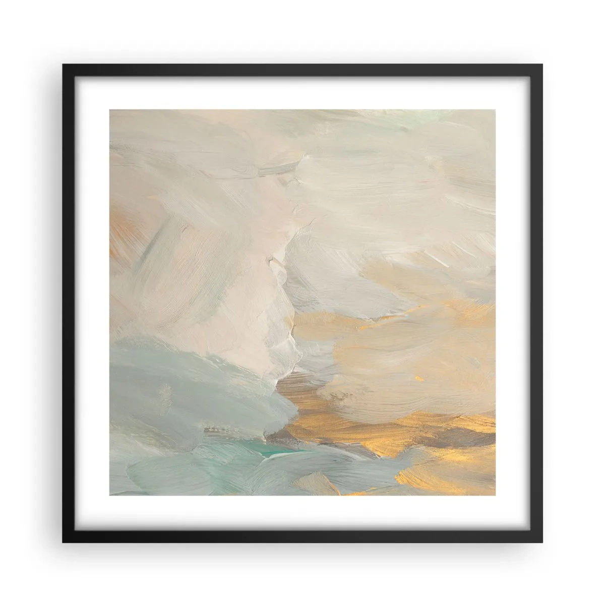 Affisch i svart ram - Abstraktion - ett land av mildhet - 50x50 cm