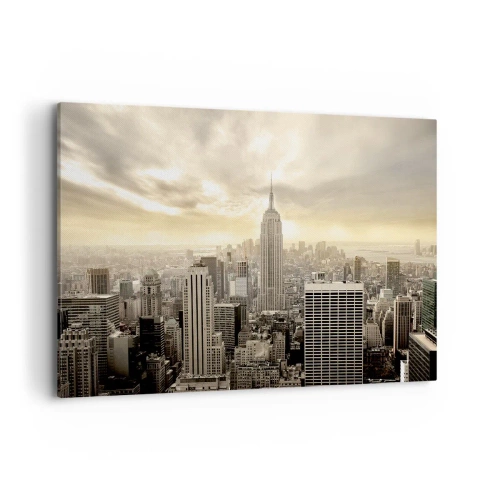 Canvastavla - Bild på duk - New York i grånyanser - 100x70 cm