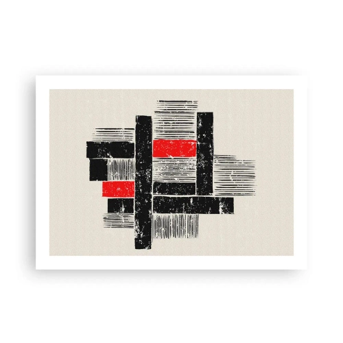 Affisch - Rött och svart - 70x50 cm