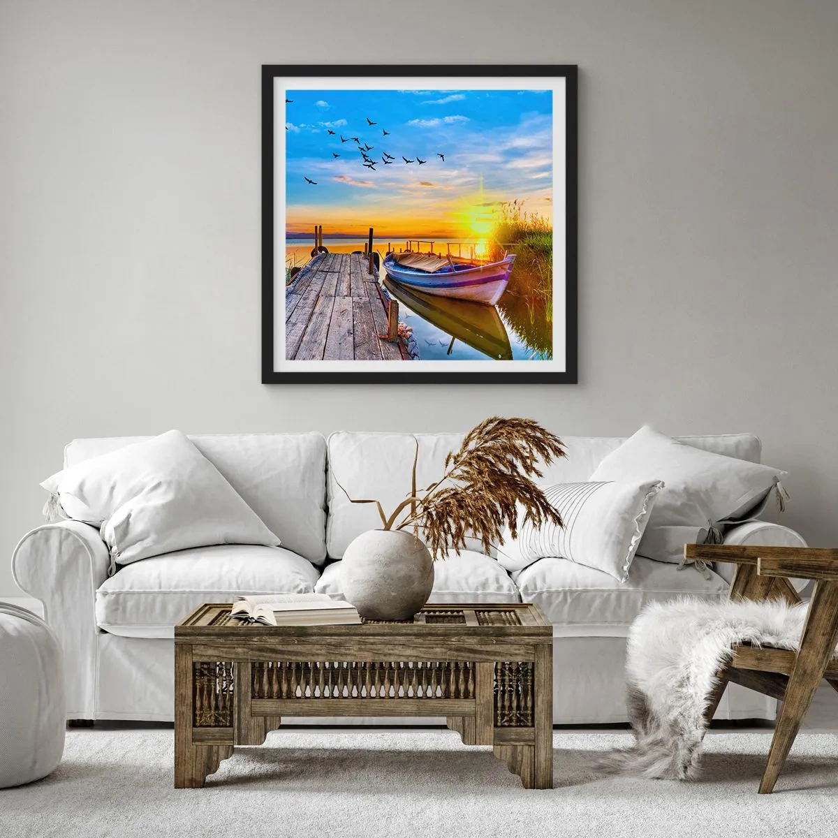 Affisch i svart ram - Adjö, vi ses imorgon - 50x50 cm