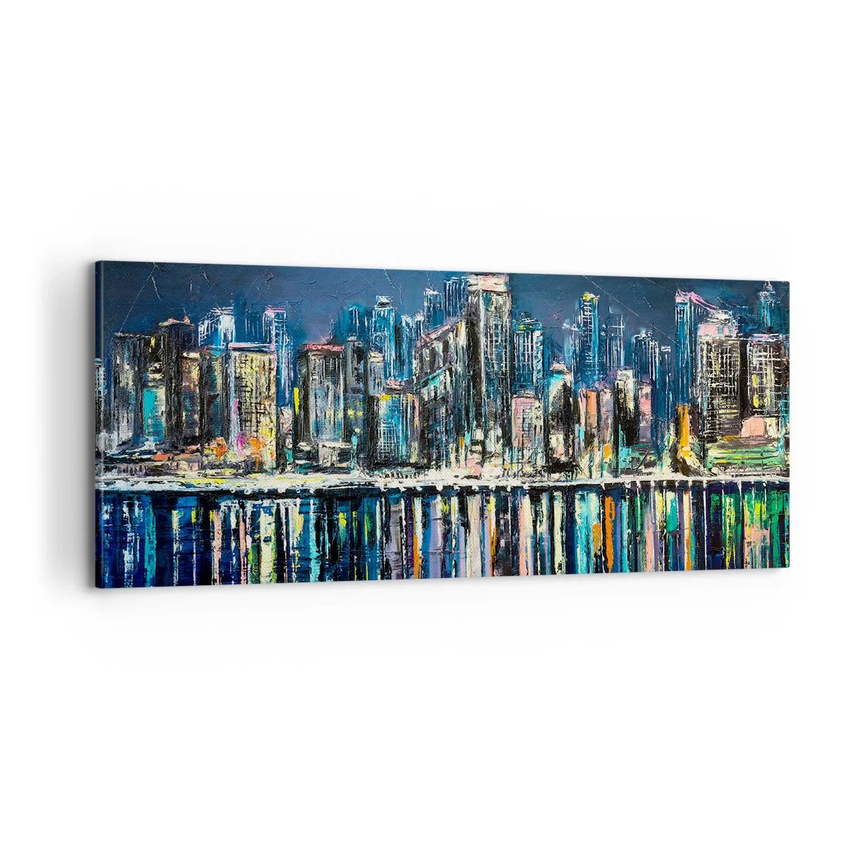 Canvastavla - Bild på duk - Ljuskaskad - 100x40 cm