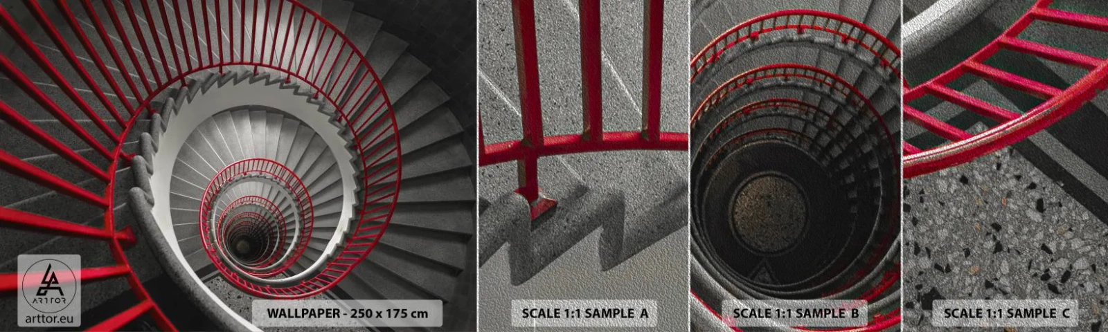 Provbit av fototapet Premium Sand - Arkitektoniska spel - Arkitektur, Trappa, Industriell - 100x30 cm