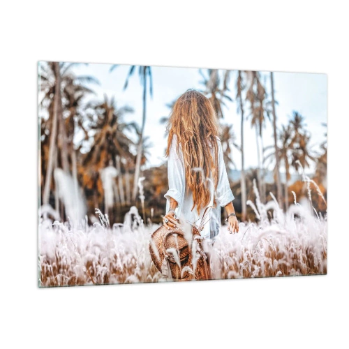 Glastavla - Bild på glas - Född ur gräsdun - 120x80 cm