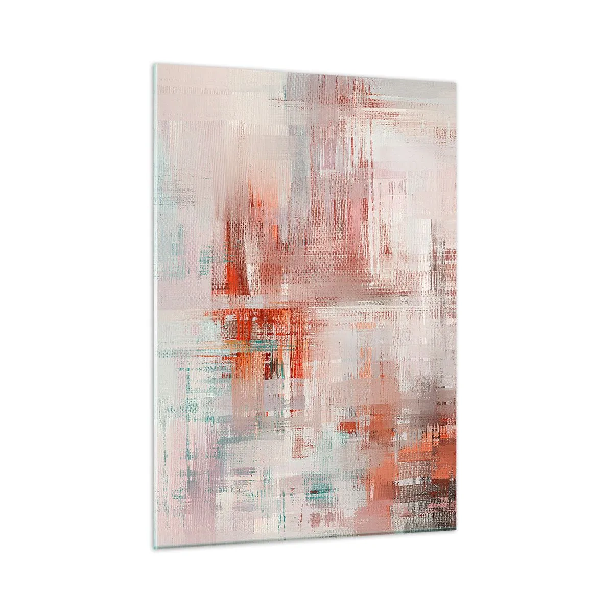Glastavla - Bild på glas - Dimmigt. Rosa - 50x70 cm