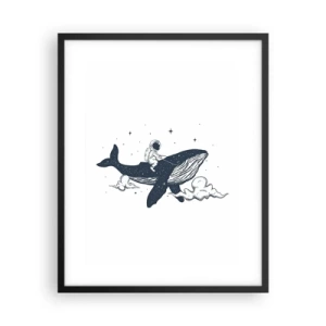Affisch i svart ram - Rymdäventyr - 40x50 cm