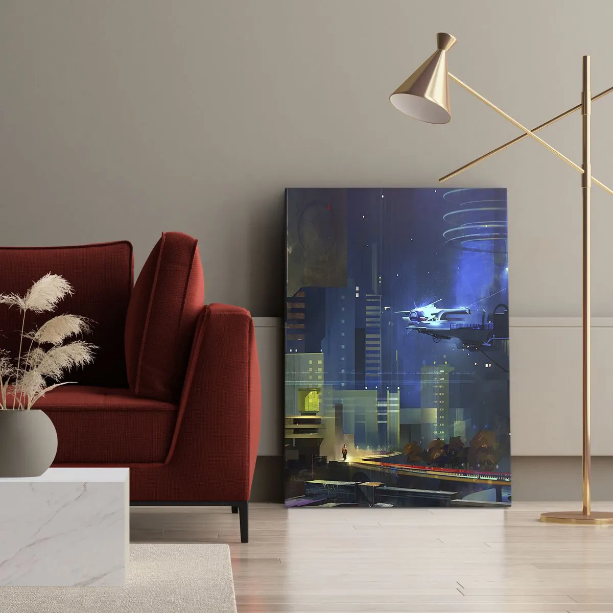 Canvastavla - Bild på duk - Inom snar framtid - 55x100 cm