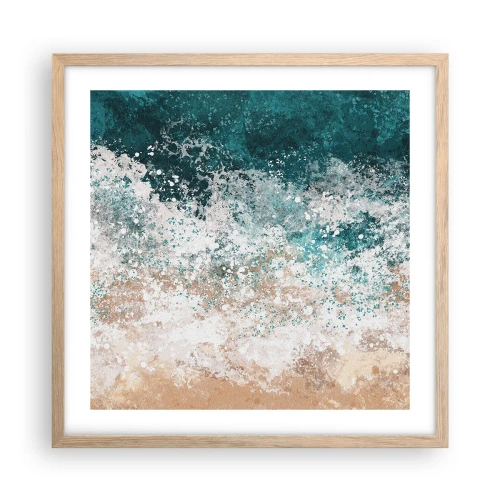 Affisch i ram av ljusek - Berättelser från havet - 50x50 cm