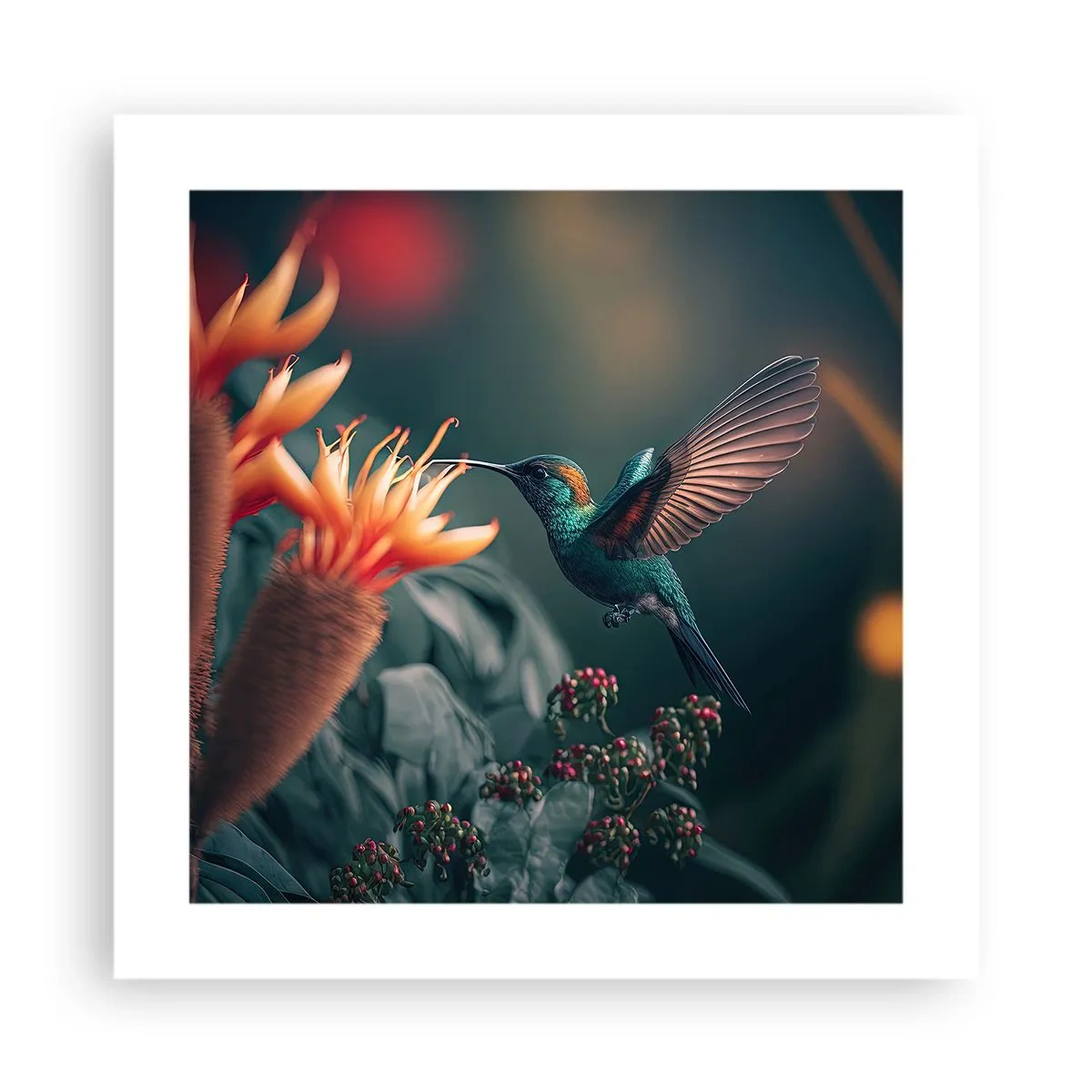 Affisch - Ett verkligt färgglatt liv - 40x40 cm