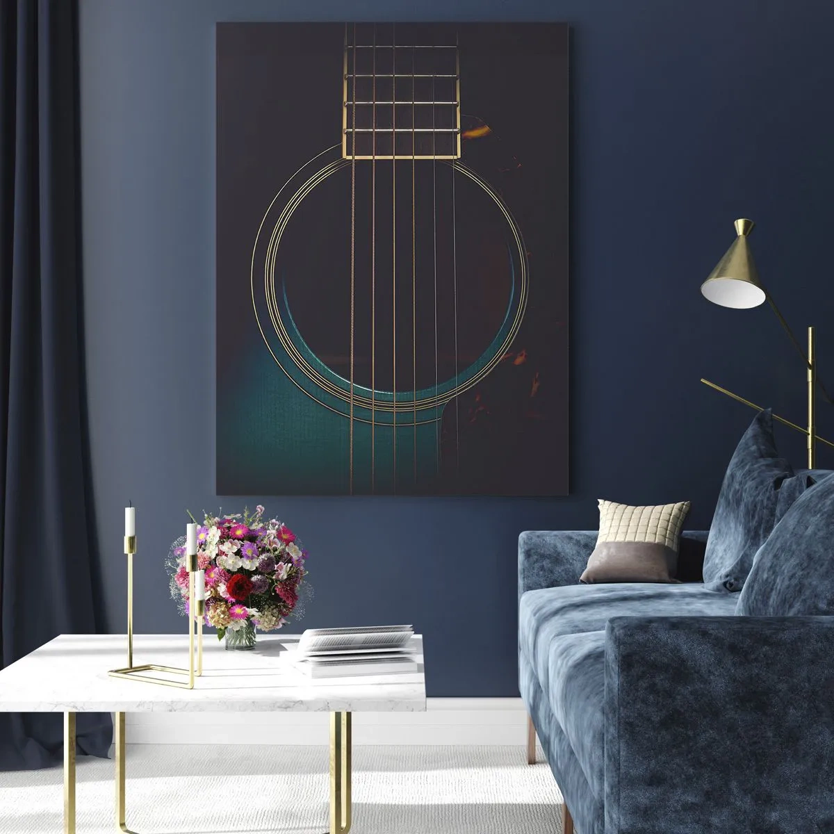 Glastavla - Bild på glas - Ett ögonblick innan det ljuder - 50x70 cm