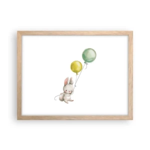 Affisch i ram av ljusek - Jag flyger med! - 40x30 cm