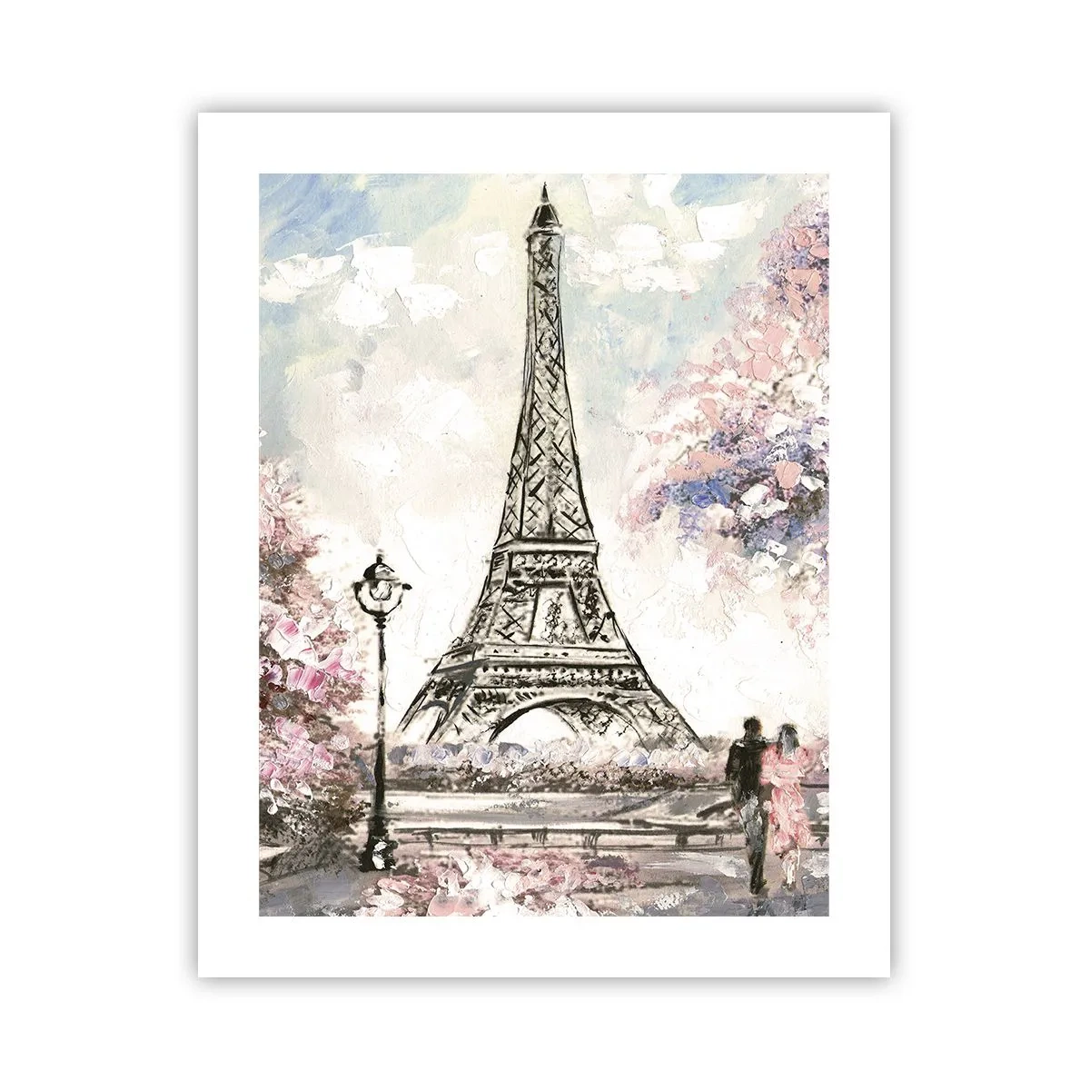 Affisch - Aprilpromenad i Paris - 40x50 cm