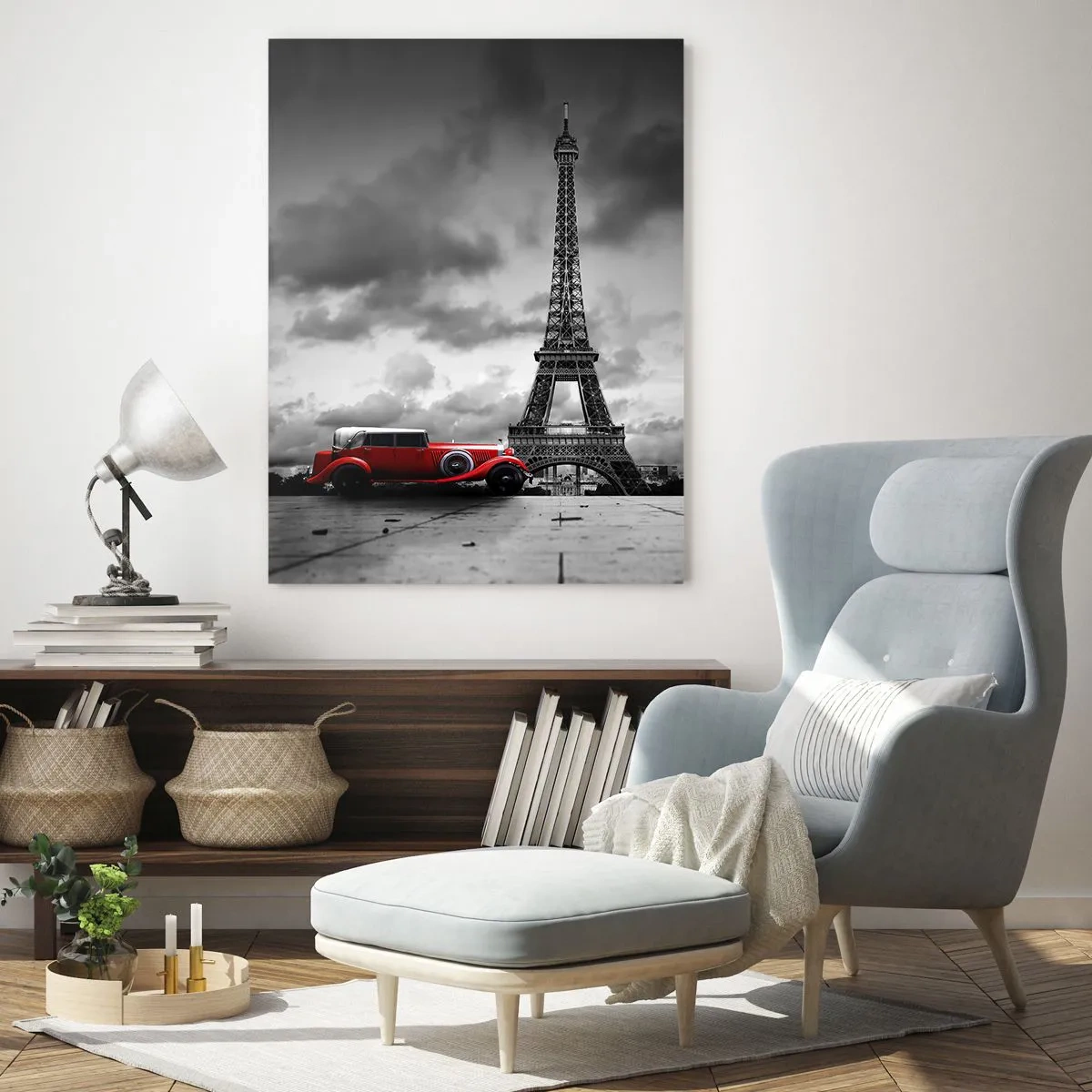 Glastavla - Bild på glas - Inte så länge sedan i Paris - 50x70 cm