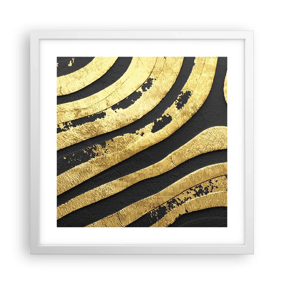 Affisch i vit ram - Allt flyter - 40x40 cm