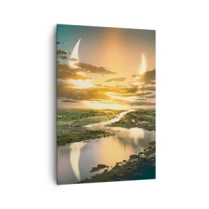 Canvastavla - Bild på duk - Någonstans i en avlägsen galax - 70x100 cm