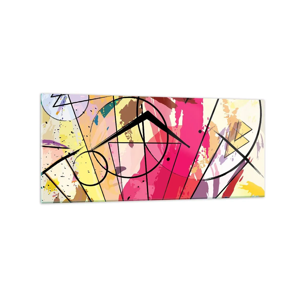 Glastavla - Bild på glas - Explosion  - 120x50 cm