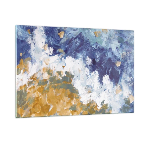 Glastavla - Bild på glas - Elementens dans - 120x80 cm
