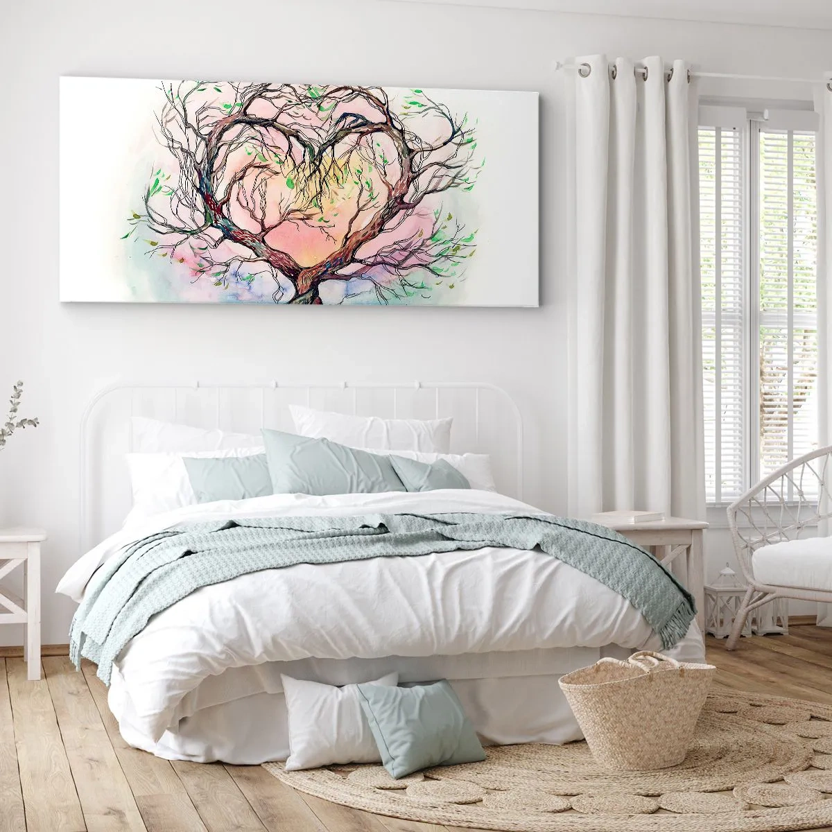 Canvastavla - Bild på duk - Tillsammans mot stormarna - 160x50 cm