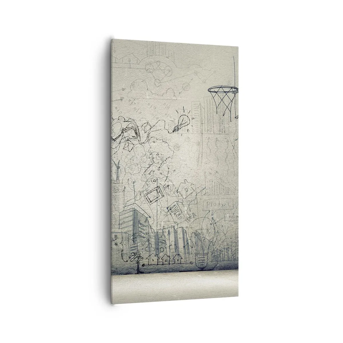 Canvastavla - Bild på duk - Mitt underbara stadsliv - 65x120 cm