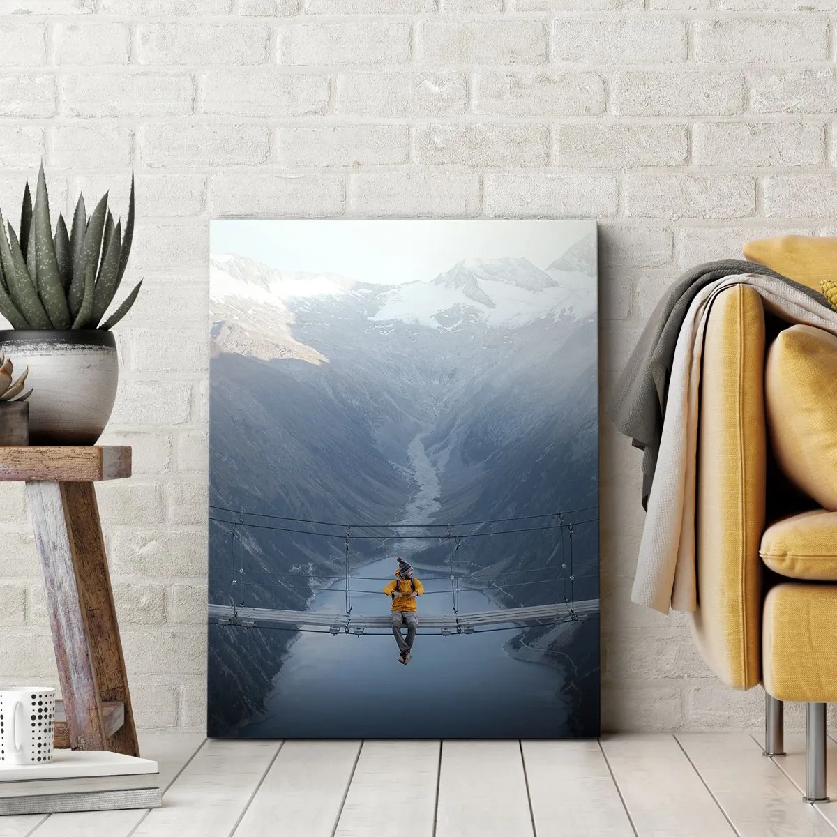 Canvastavla - Bild på duk - Beundran i upphängt läge - 80x120 cm