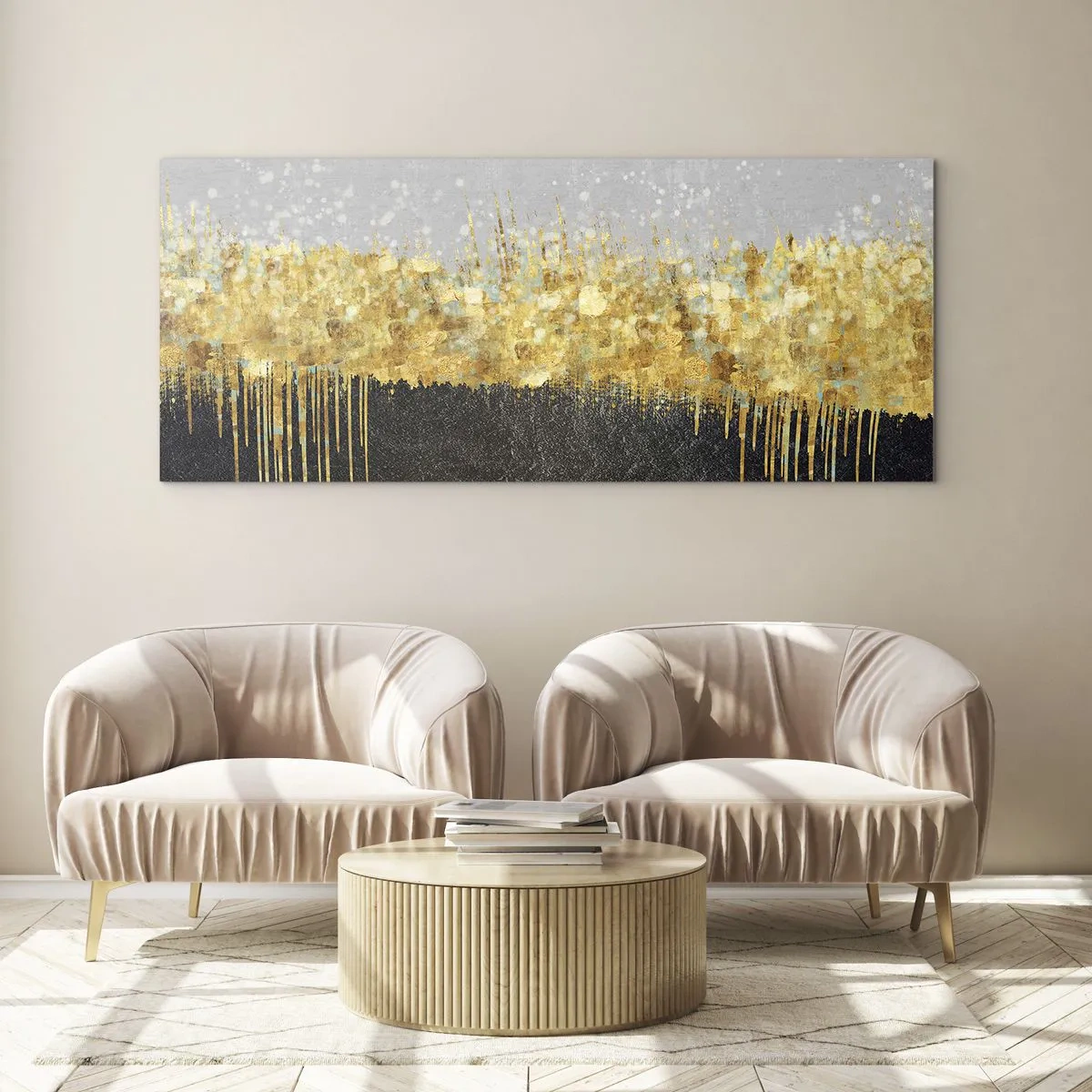 Glastavla - Bild på glas - Inåt och uppåt - 100x40 cm