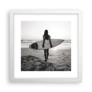 Affisch i vit ram - Havsvågens dotter - 30x30 cm