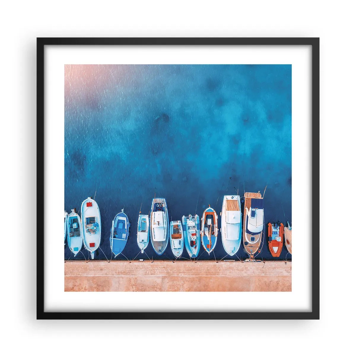 Affisch i svart ram - I en rad - 50x50 cm