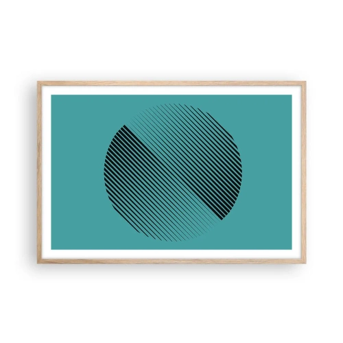 Affisch i ram av ljusek - Cirkeln - en geometrisk variation - 91x61 cm